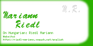 mariann riedl business card